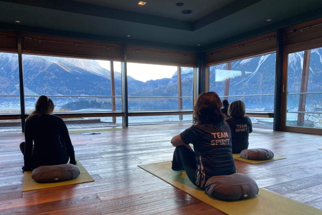Teamausflug mit Firmenyoga im Hotel Mohr, Lermoos